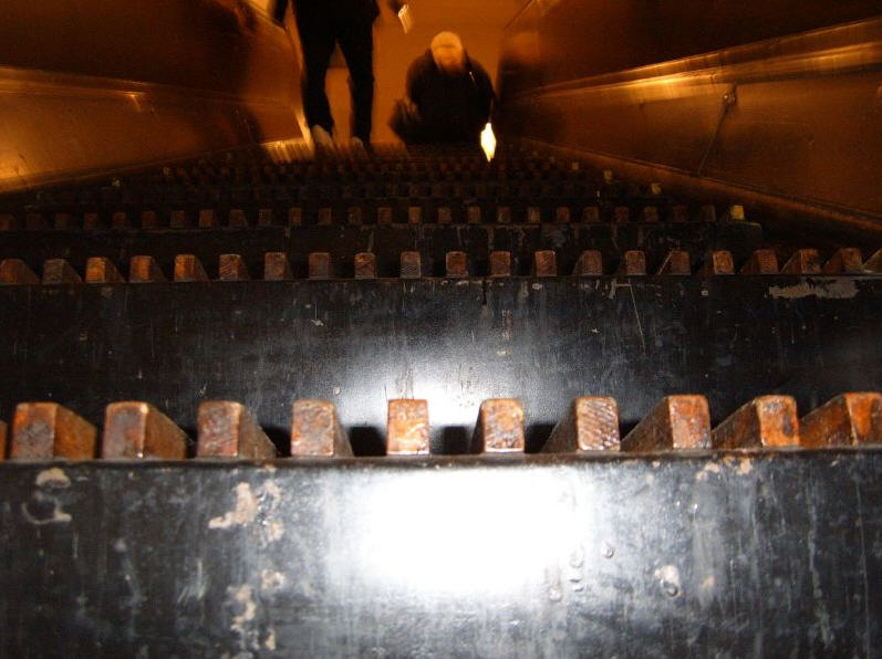  Macy*s wooden escalator New York City 